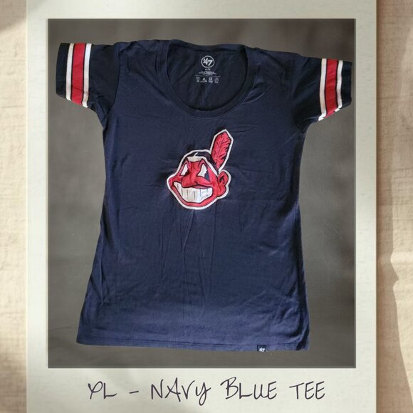 Cleveland Indians ’47 Brand Tee XL Navy | Chief Wahoo - Picture 5 of 8